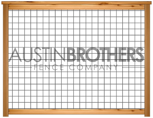3D mockup of a capped wooden bull panel fence.