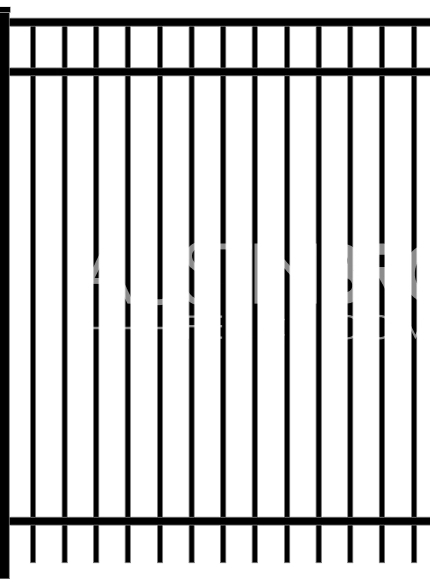 3D design mockup of an iron fence.