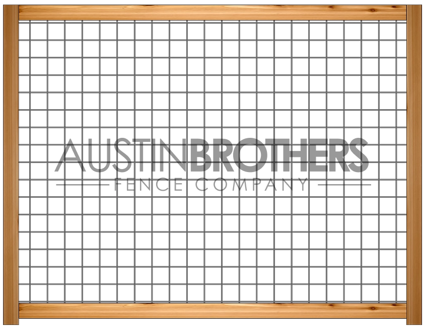 3D mockup of wooden bull panel fence.