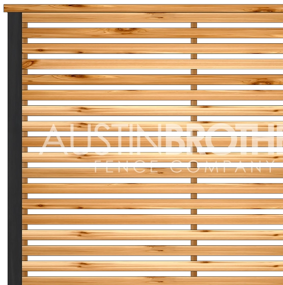 3D design mockup of a horizontal fence.